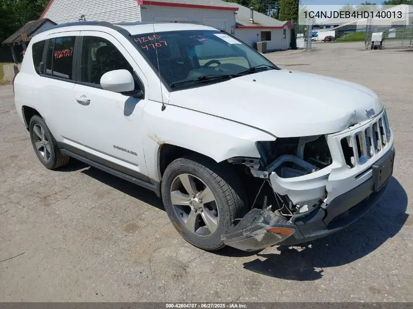 2017 Jeep Compass High Altitude 4X4 VIN: 1C4NJDEB4HD140013 Lot: 42604707