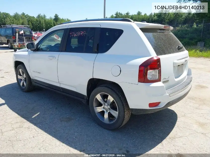 2017 Jeep Compass High Altitude 4X4 VIN: 1C4NJDEB4HD140013 Lot: 42604707