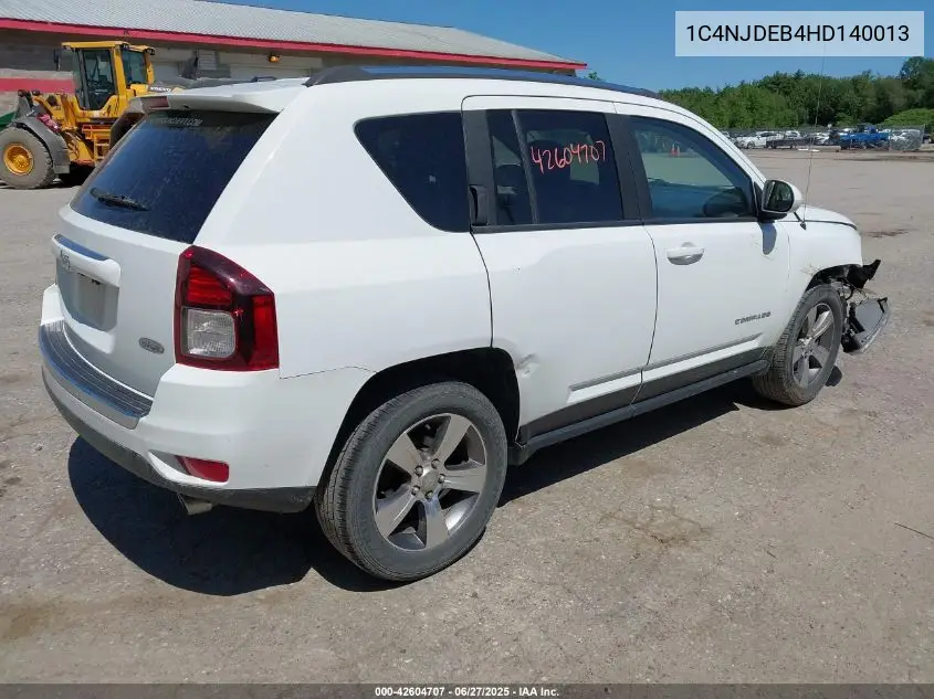 2017 Jeep Compass High Altitude 4X4 VIN: 1C4NJDEB4HD140013 Lot: 42604707