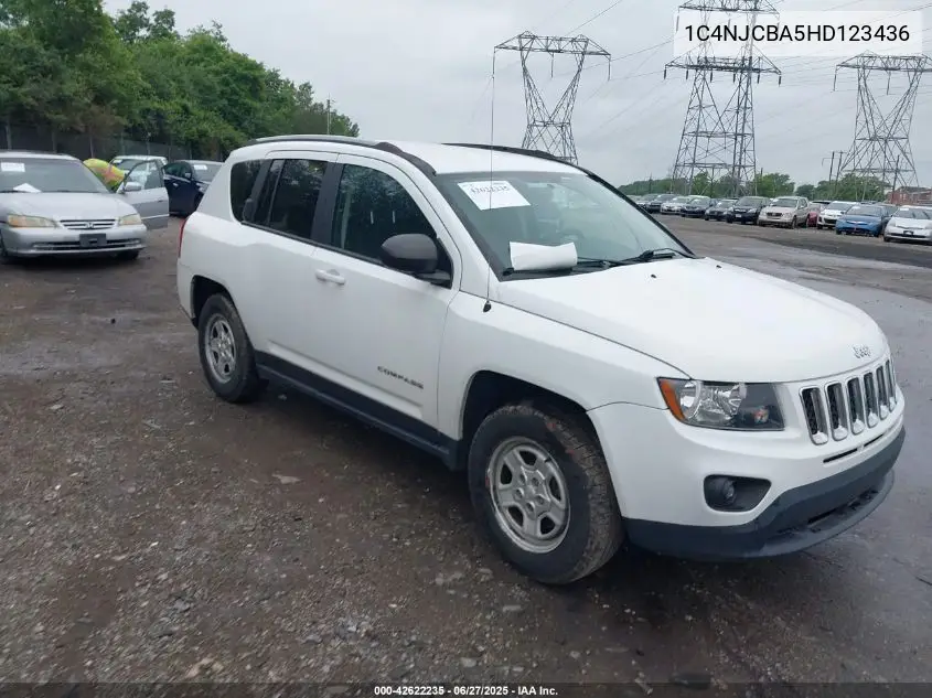 2017 Jeep Compass Sport Fwd VIN: 1C4NJCBA5HD123436 Lot: 42622235