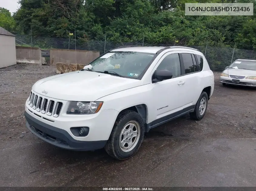 2017 Jeep Compass Sport Fwd VIN: 1C4NJCBA5HD123436 Lot: 42622235