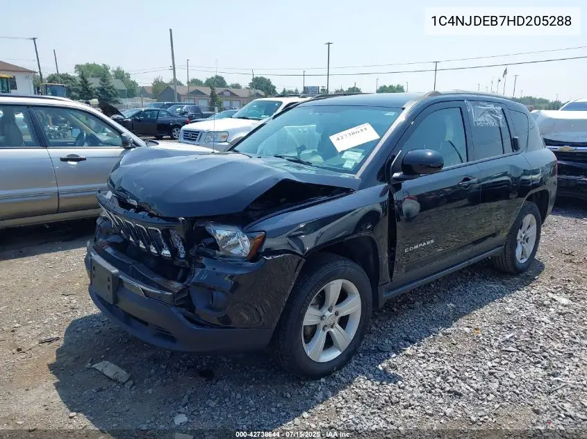 2017 Jeep Compass Latitude 4X4 VIN: 1C4NJDEB7HD205288 Lot: 42738644