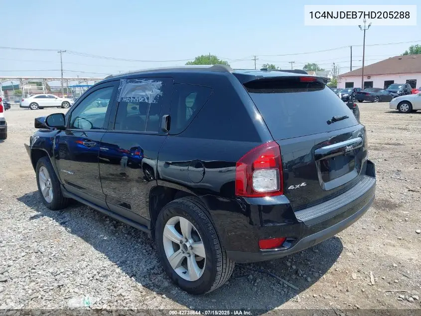 2017 Jeep Compass Latitude 4X4 VIN: 1C4NJDEB7HD205288 Lot: 42738644