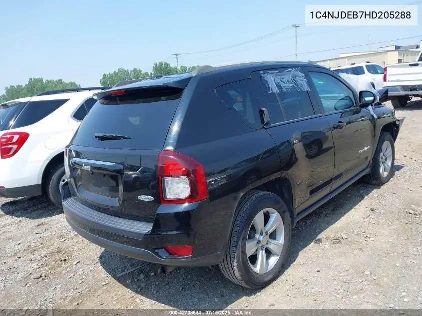 2017 Jeep Compass Latitude 4X4 VIN: 1C4NJDEB7HD205288 Lot: 42738644