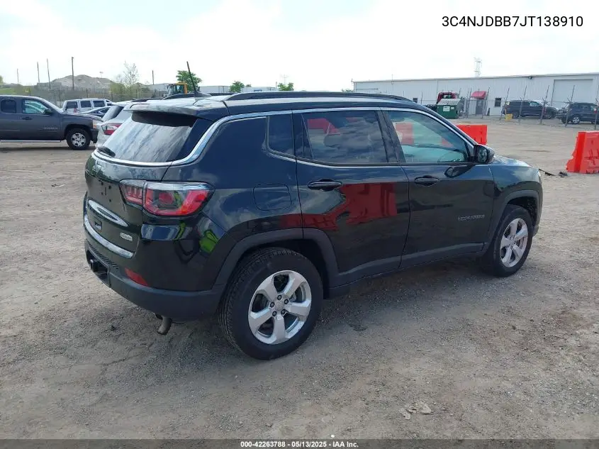 2018 Jeep Compass Latitude 4X4 VIN: 3C4NJDBB7JT138910 Lot: 42263788