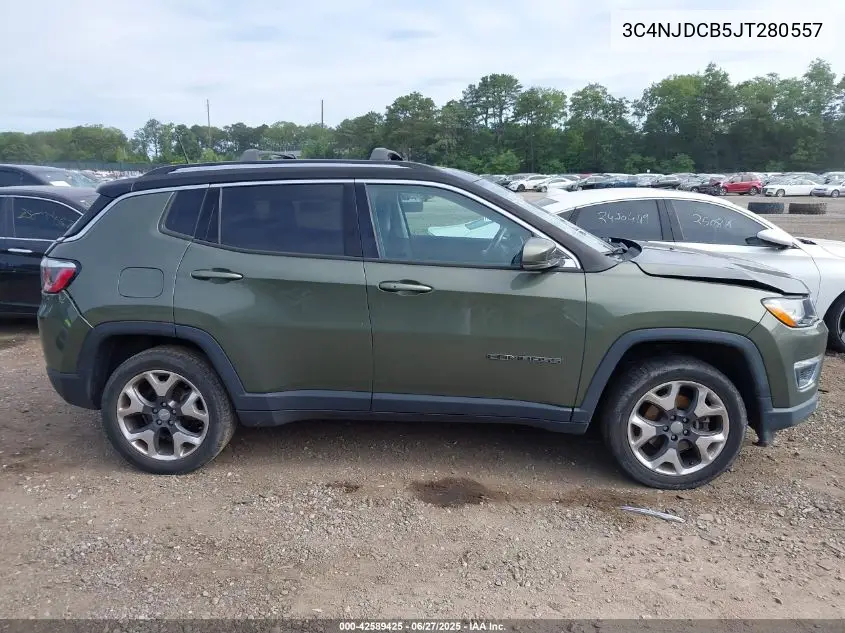 2018 Jeep Compass Limited 4X4 VIN: 3C4NJDCB5JT280557 Lot: 42589425
