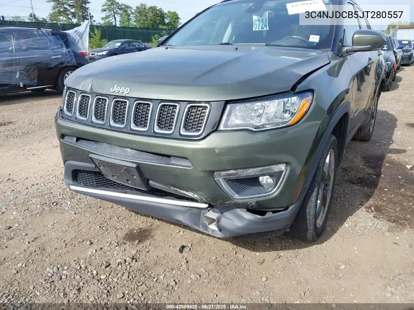 2018 Jeep Compass Limited 4X4 VIN: 3C4NJDCB5JT280557 Lot: 42589425