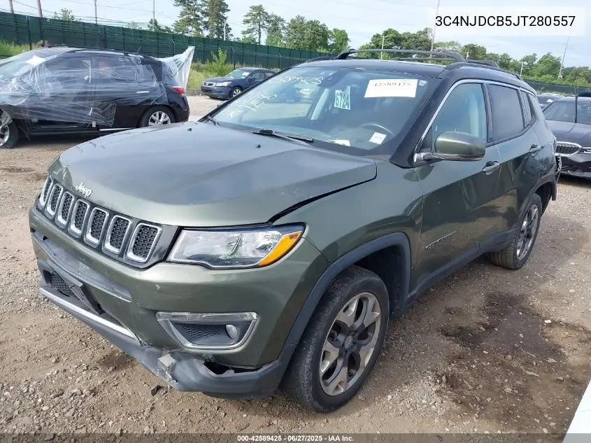 2018 Jeep Compass Limited 4X4 VIN: 3C4NJDCB5JT280557 Lot: 42589425