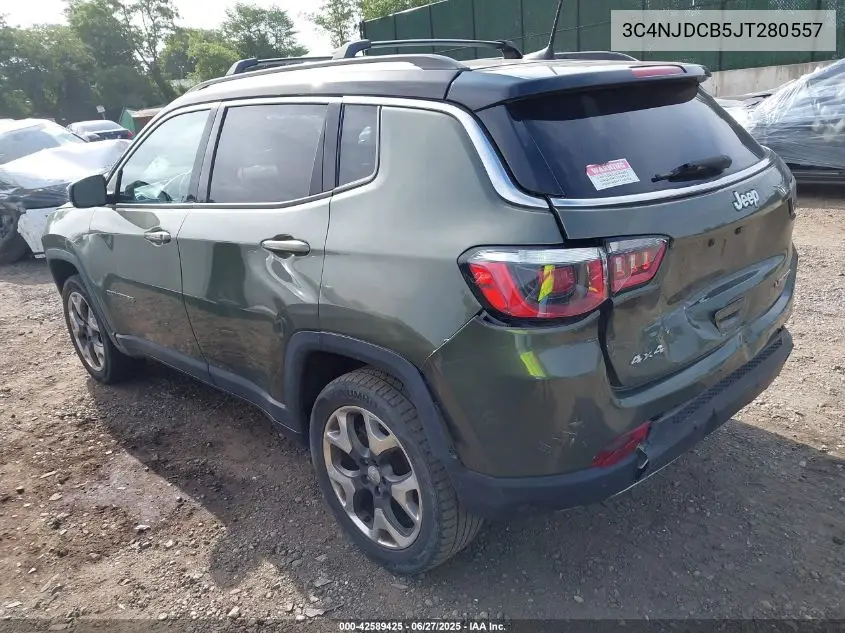 2018 Jeep Compass Limited 4X4 VIN: 3C4NJDCB5JT280557 Lot: 42589425