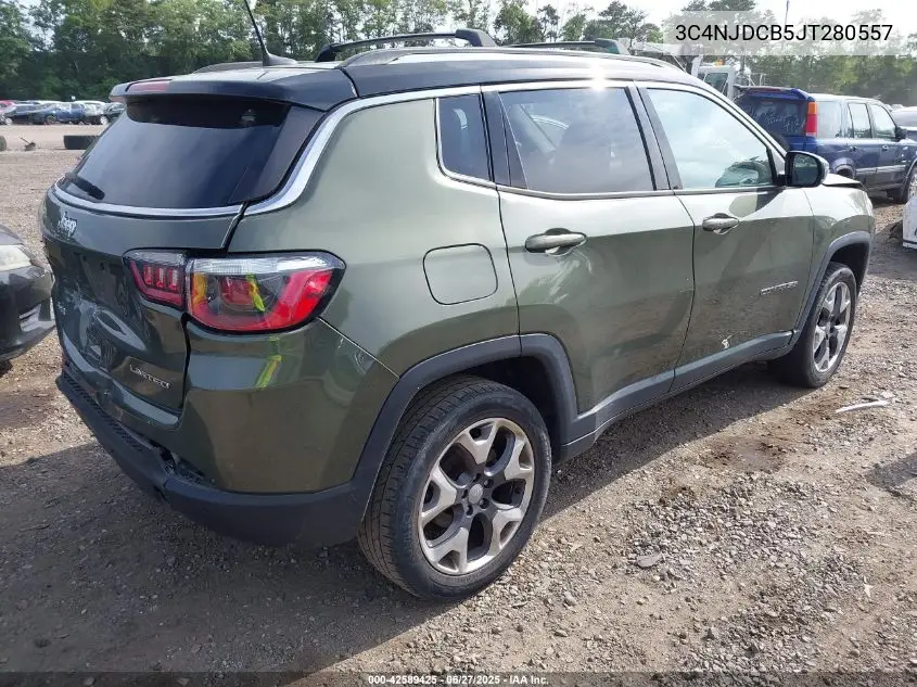2018 Jeep Compass Limited 4X4 VIN: 3C4NJDCB5JT280557 Lot: 42589425