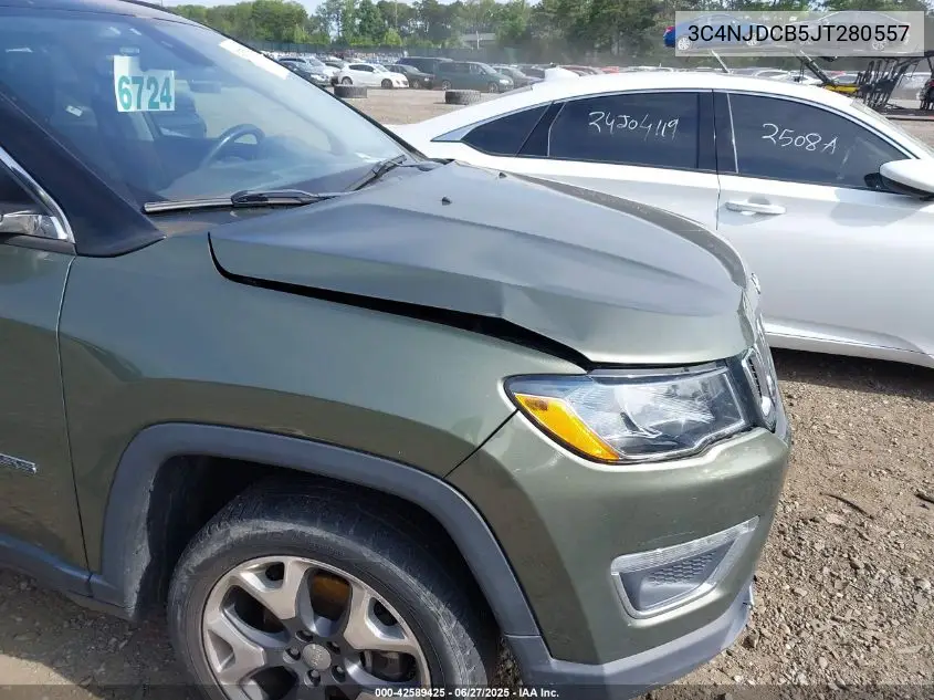 2018 Jeep Compass Limited 4X4 VIN: 3C4NJDCB5JT280557 Lot: 42589425