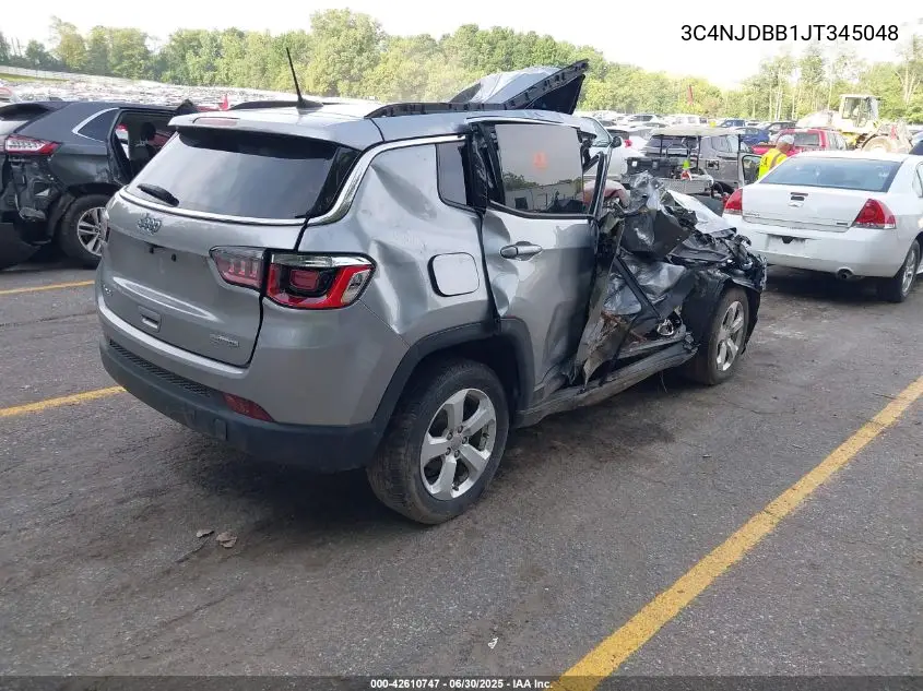 2018 Jeep Compass Latitude 4X4 VIN: 3C4NJDBB1JT345048 Lot: 42610747