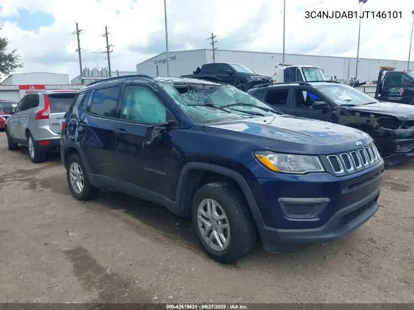2018 Jeep Compass Sport 4X4 VIN: 3C4NJDAB1JT146101 Lot: 42619431