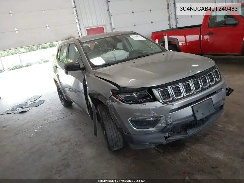 2018 Jeep Compass Sport Fwd VIN: 3C4NJCAB4JT240483 Lot: 42668471