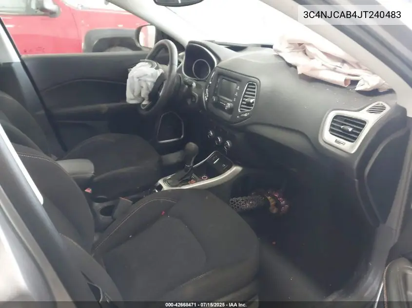 2018 Jeep Compass Sport Fwd VIN: 3C4NJCAB4JT240483 Lot: 42668471