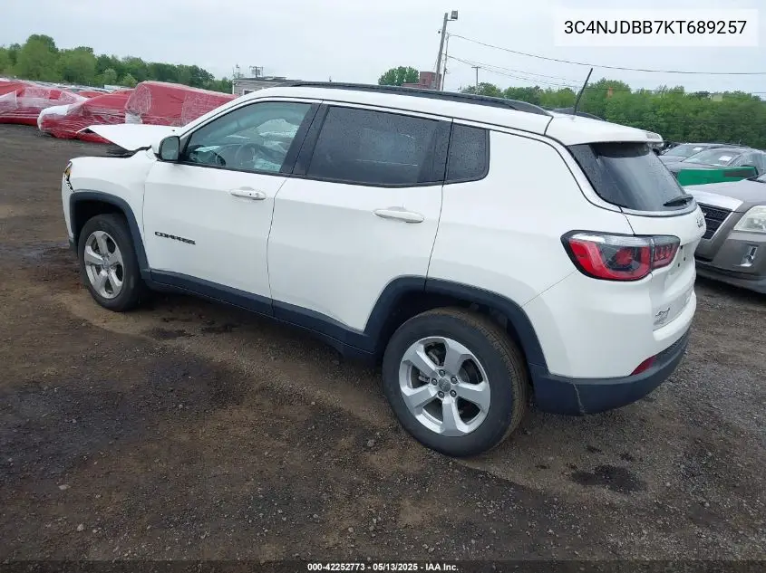 2019 Jeep Compass Latitude 4X4 VIN: 3C4NJDBB7KT689257 Lot: 42252773