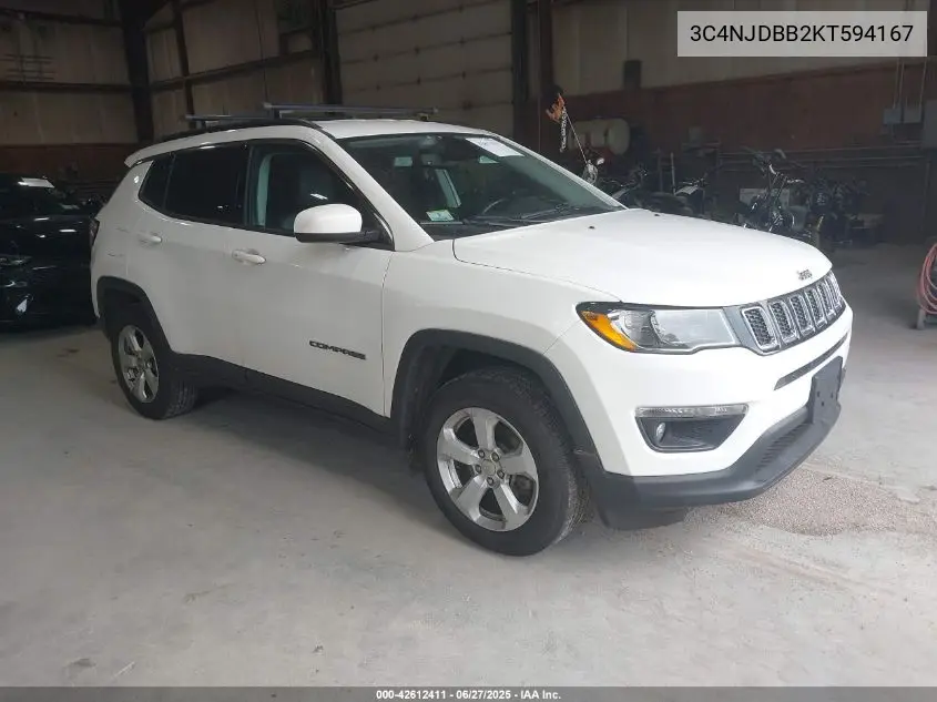 2019 Jeep Compass Latitude 4X4 VIN: 3C4NJDBB2KT594167 Lot: 42612411