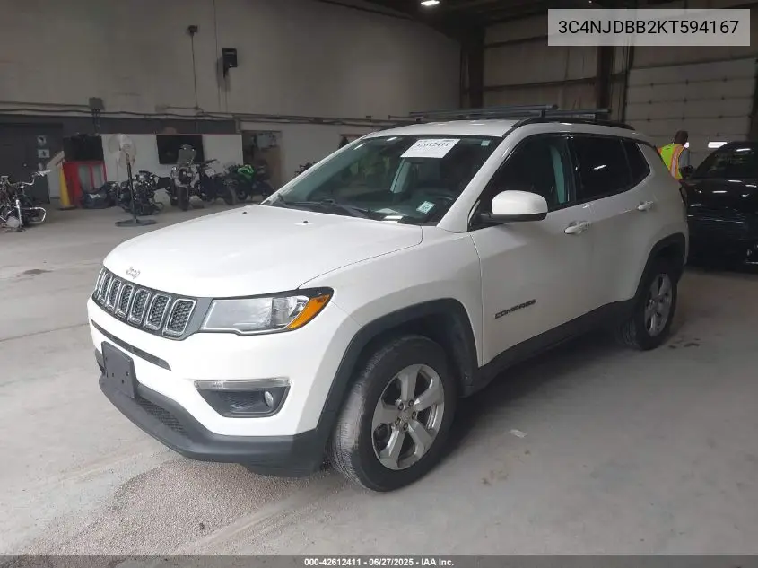 2019 Jeep Compass Latitude 4X4 VIN: 3C4NJDBB2KT594167 Lot: 42612411