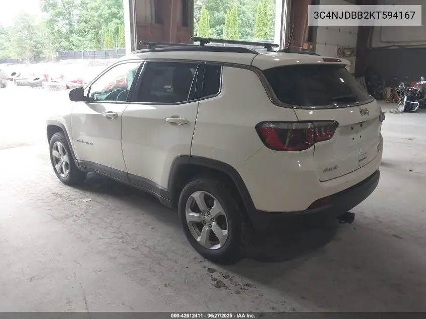 2019 Jeep Compass Latitude 4X4 VIN: 3C4NJDBB2KT594167 Lot: 42612411