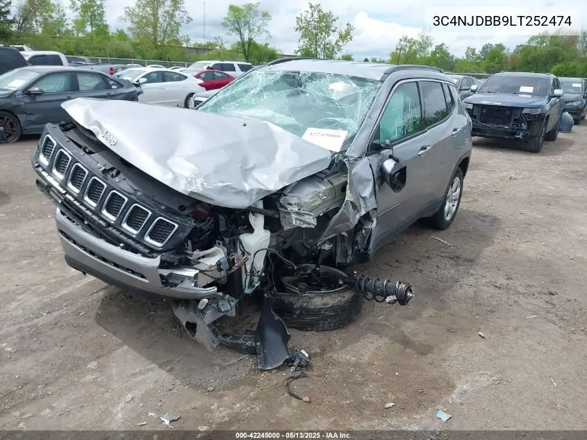 2020 Jeep Compass Latitude 4X4 VIN: 3C4NJDBB9LT252474 Lot: 42245000