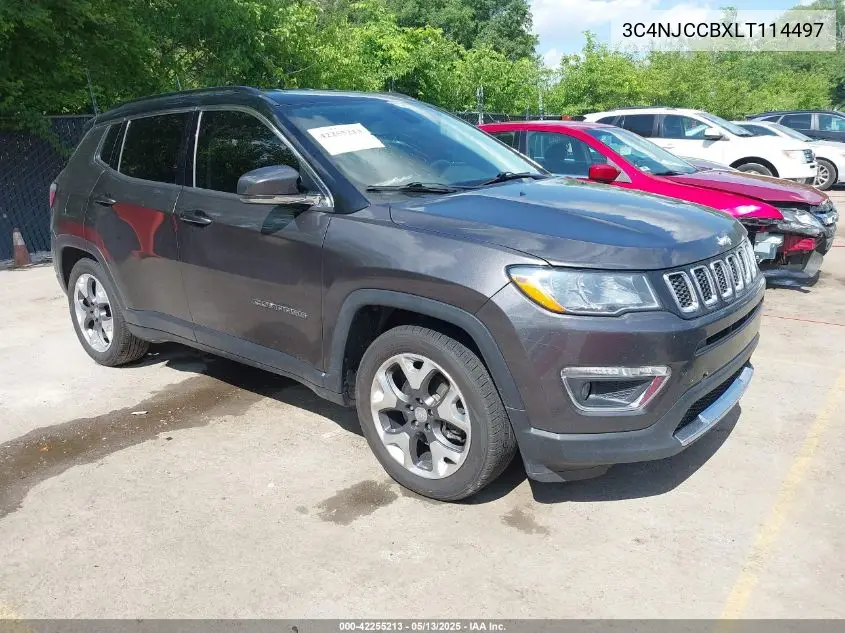 2020 Jeep Compass Limited Fwd VIN: 3C4NJCCBXLT114497 Lot: 42255213