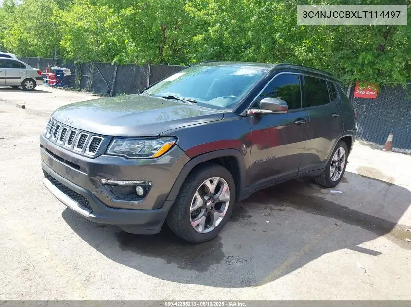 2020 Jeep Compass Limited Fwd VIN: 3C4NJCCBXLT114497 Lot: 42255213