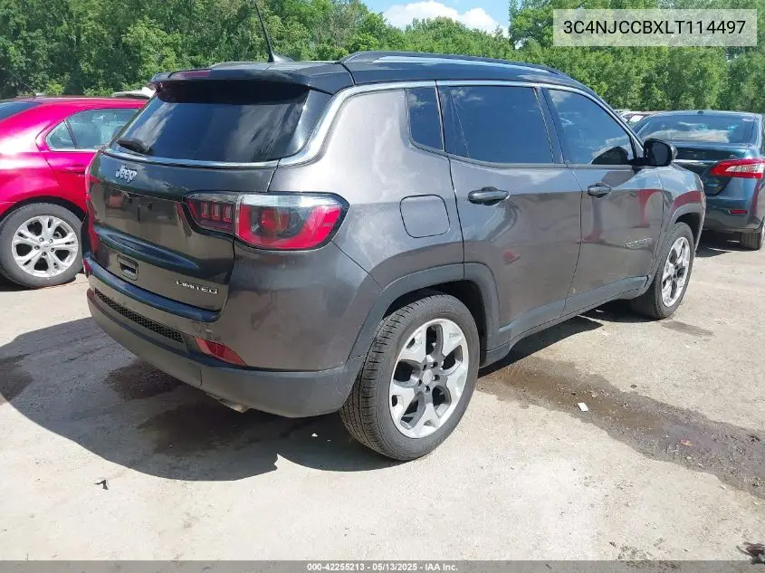 2020 Jeep Compass Limited Fwd VIN: 3C4NJCCBXLT114497 Lot: 42255213