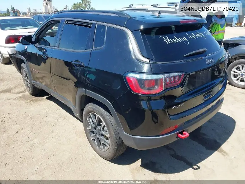2020 Jeep Compass Trailhawk 4X4 VIN: 3C4NJDDB7LT170420 Lot: 42610249