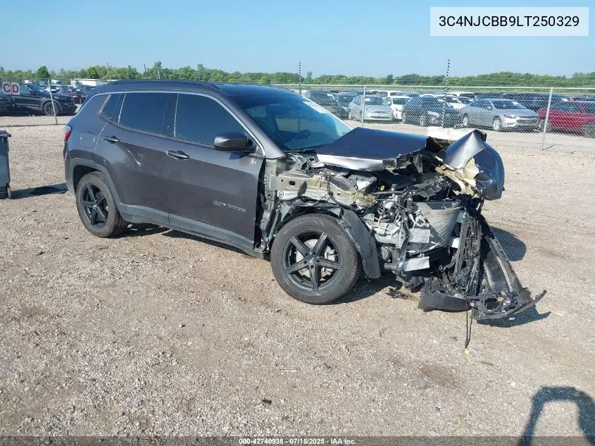 2020 Jeep Compass Latitude Fwd VIN: 3C4NJCBB9LT250329 Lot: 42740938