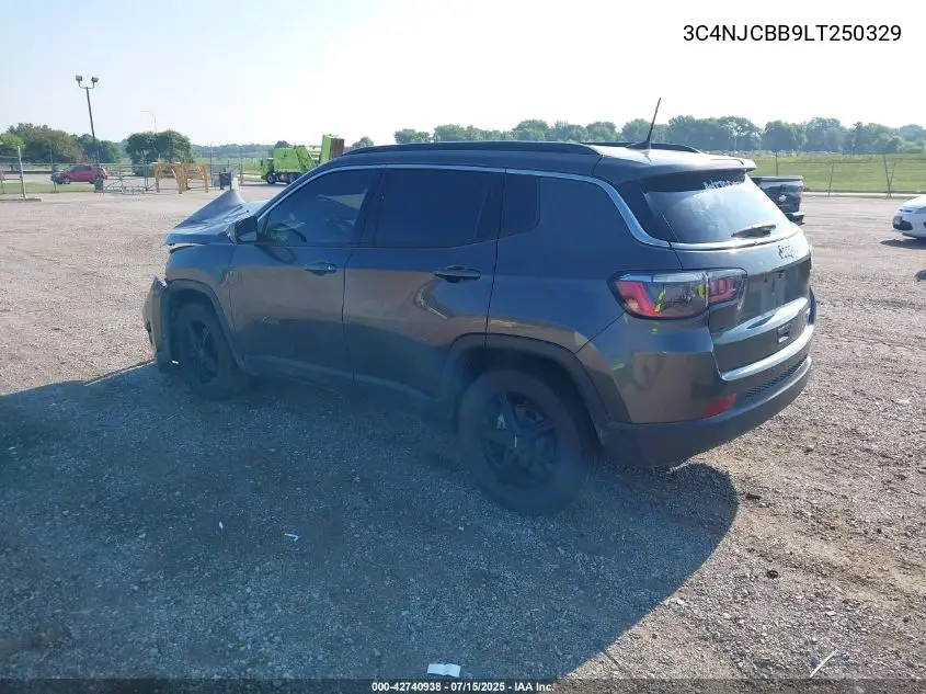 2020 Jeep Compass Latitude Fwd VIN: 3C4NJCBB9LT250329 Lot: 42740938
