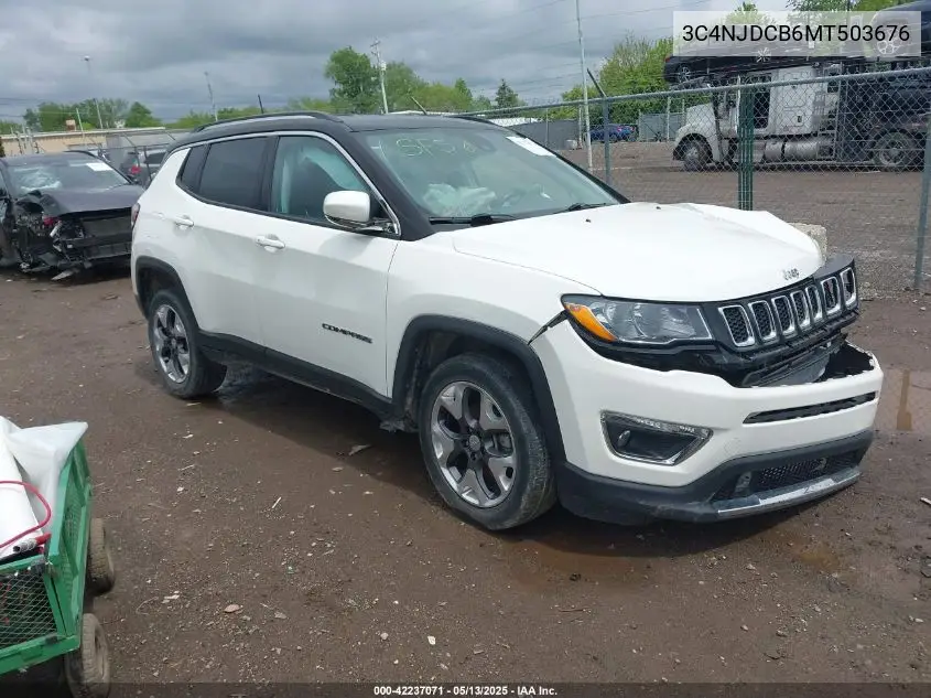 2021 Jeep Compass Limited 4X4 VIN: 3C4NJDCB6MT503676 Lot: 42237071