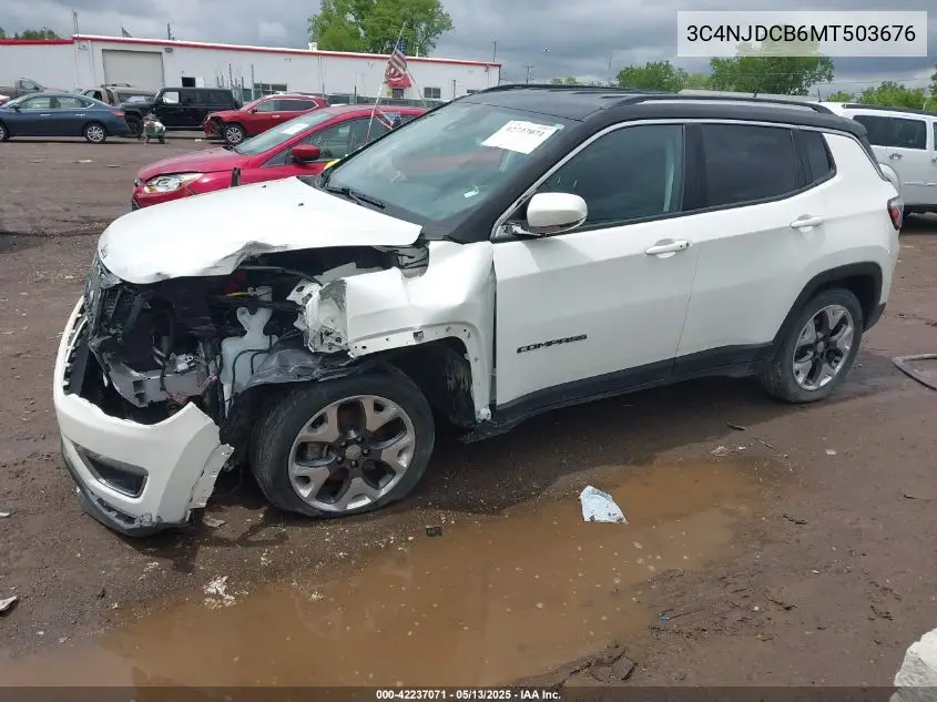 2021 Jeep Compass Limited 4X4 VIN: 3C4NJDCB6MT503676 Lot: 42237071
