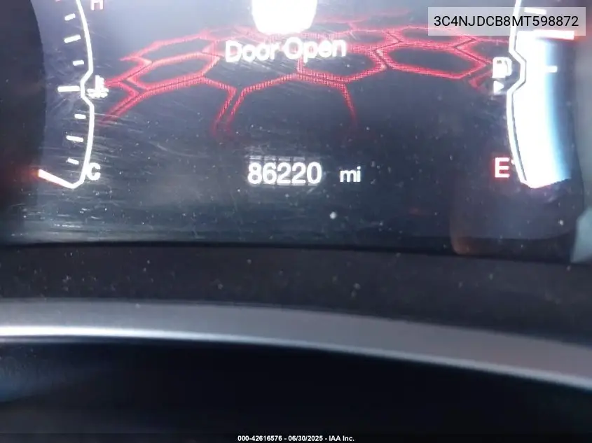 2021 Jeep Compass Limited 4X4 VIN: 3C4NJDCB8MT598872 Lot: 42616576