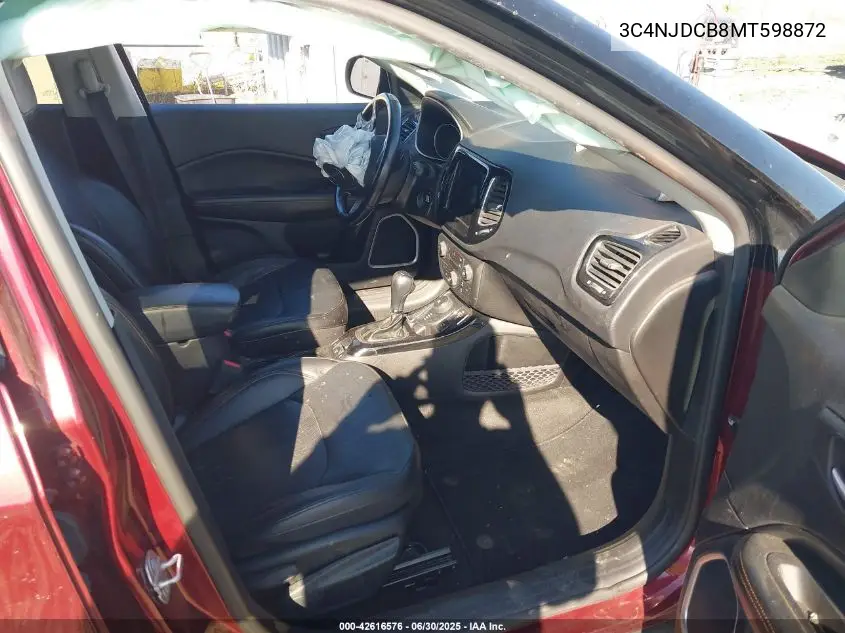2021 Jeep Compass Limited 4X4 VIN: 3C4NJDCB8MT598872 Lot: 42616576