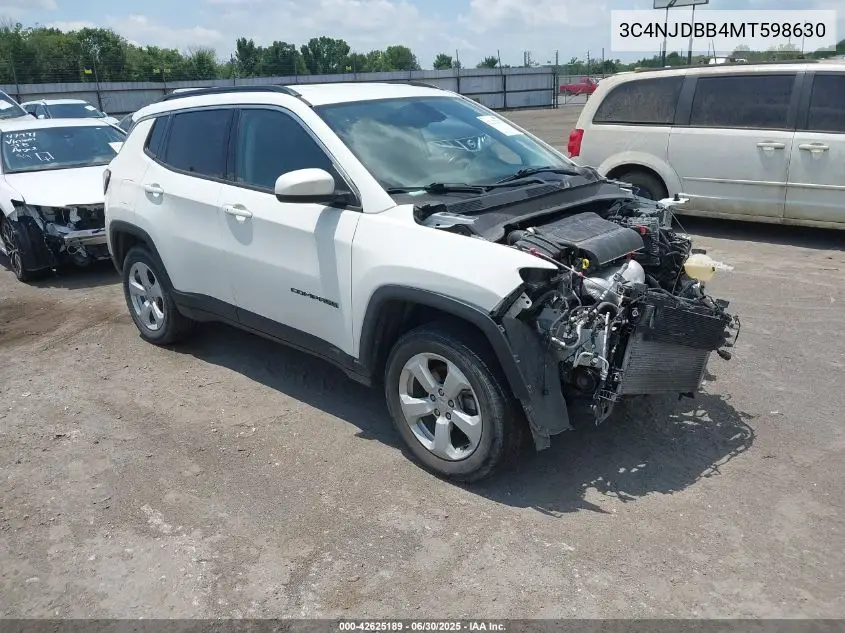 2021 Jeep Compass Latitude VIN: 3C4NJDBB4MT598630 Lot: 42625189