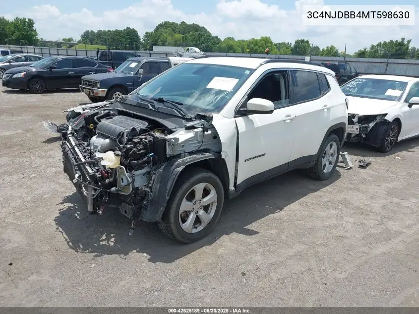 2021 Jeep Compass Latitude VIN: 3C4NJDBB4MT598630 Lot: 42625189
