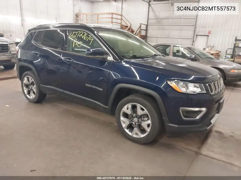 2021 Jeep Compass Limited 4X4 VIN: 3C4NJDCB2MT557573 Lot: 42727679