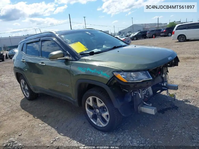 2021 Jeep Compass Limited 4X4 VIN: 3C4NJDCB4MT561897 Lot: 42777238