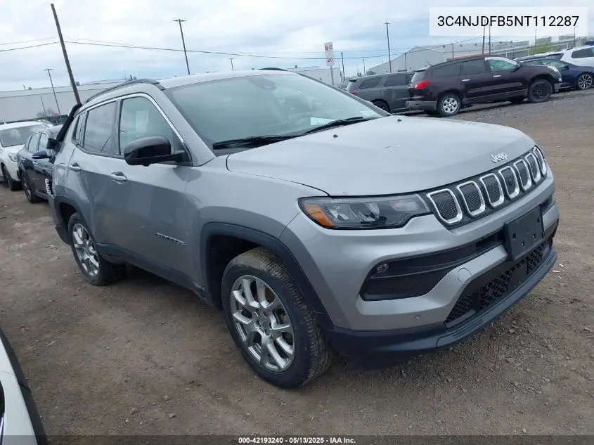 2022 Jeep Compass Latitude Lux 4X4 VIN: 3C4NJDFB5NT112287 Lot: 42193240
