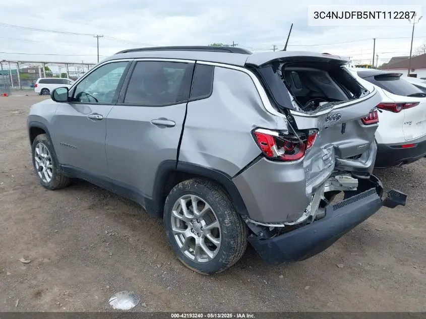 2022 Jeep Compass Latitude Lux 4X4 VIN: 3C4NJDFB5NT112287 Lot: 42193240
