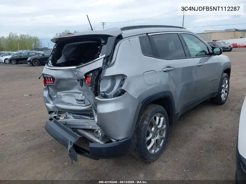 2022 Jeep Compass Latitude Lux 4X4 VIN: 3C4NJDFB5NT112287 Lot: 42193240