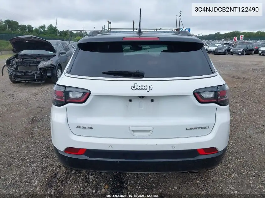 2022 Jeep Compass Limited 4X4 VIN: 3C4NJDCB2NT122490 Lot: 42655828