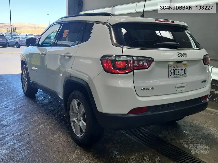 2022 Jeep Compass Latitude 4X4 VIN: 3C4NJDBBXNT193227 Lot: 42678012