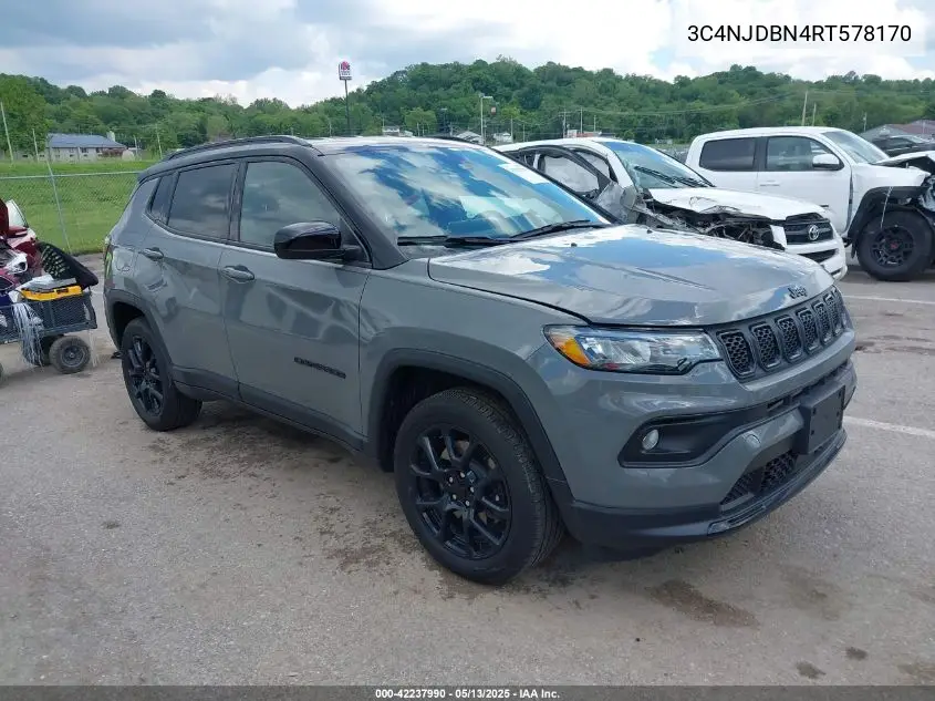 2024 Jeep Compass Latitude 4X4 VIN: 3C4NJDBN4RT578170 Lot: 42237990