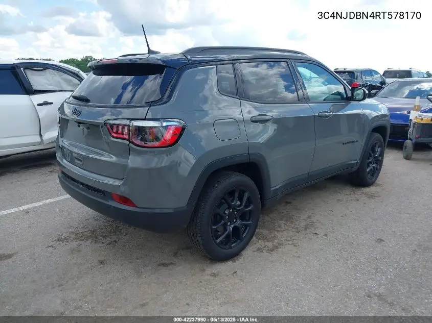 2024 Jeep Compass Latitude 4X4 VIN: 3C4NJDBN4RT578170 Lot: 42237990