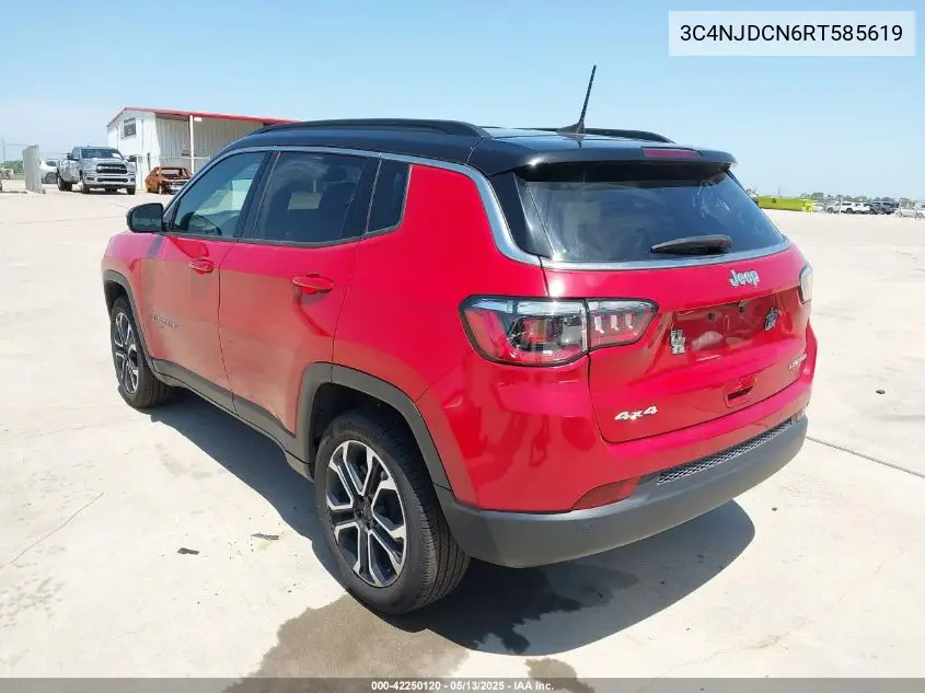 2024 Jeep Compass Limited 4X4 VIN: 3C4NJDCN6RT585619 Lot: 42250120
