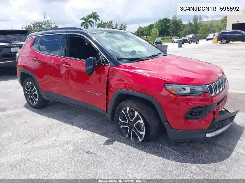 2024 Jeep Compass Limited 4X4 VIN: 3C4NJDCN1RT596592 Lot: 42740215