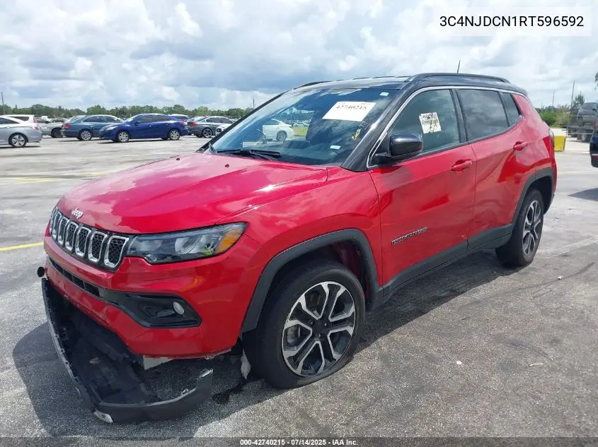 2024 Jeep Compass Limited 4X4 VIN: 3C4NJDCN1RT596592 Lot: 42740215