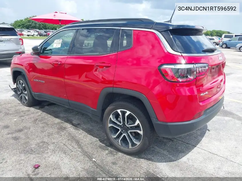 2024 Jeep Compass Limited 4X4 VIN: 3C4NJDCN1RT596592 Lot: 42740215