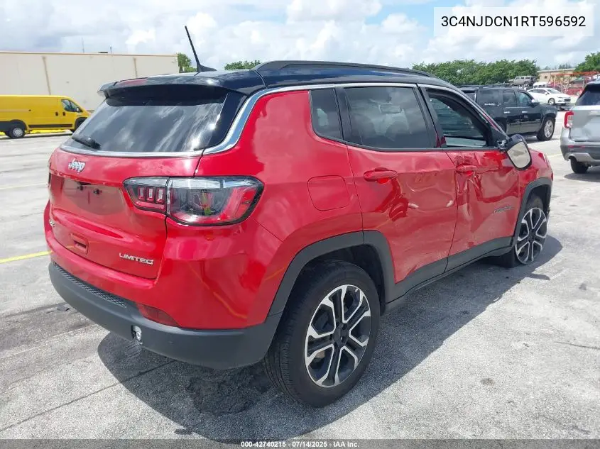 2024 Jeep Compass Limited 4X4 VIN: 3C4NJDCN1RT596592 Lot: 42740215